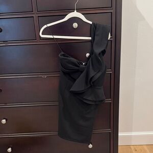 Hello Molly Chic Black One-Shoulder Dress